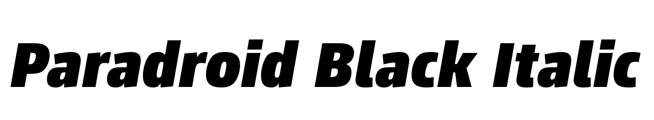 Paradroid Black Italic